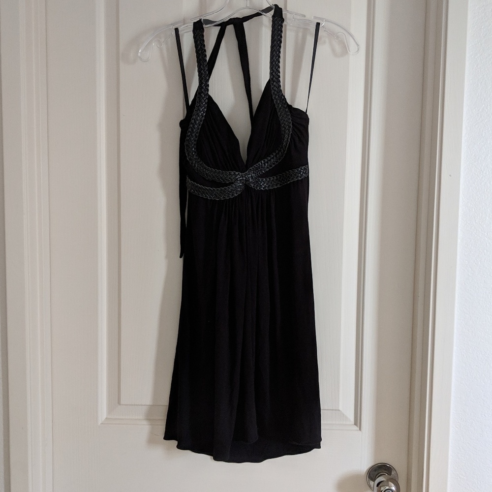 Black Sky Halter Dress